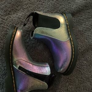 Kids Iridescent Chelsea Boots - Purple/Green